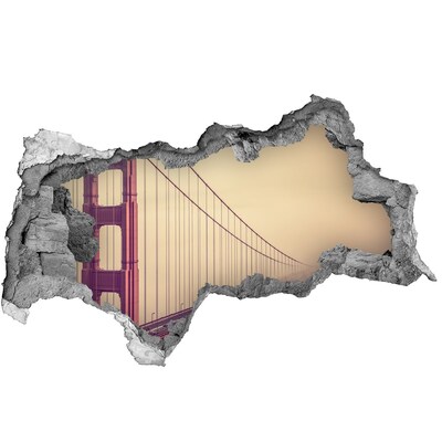 Fototapeta dziura na ścianę 3d Most San Francisco