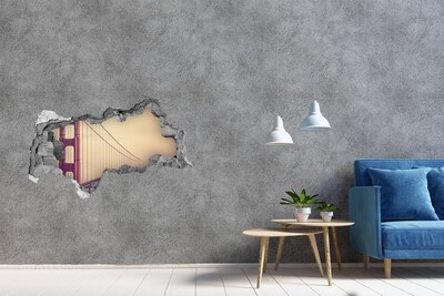 Fototapeta dziura na ścianę 3d Most San Francisco