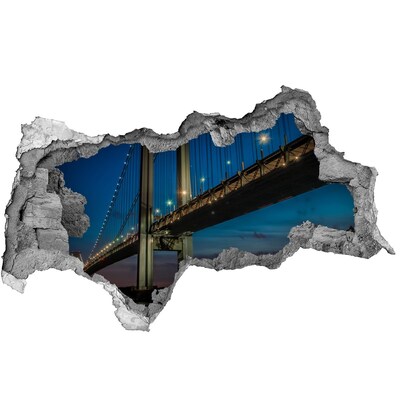 Fototapeta dziura na ścianę 3d Most Brookliński