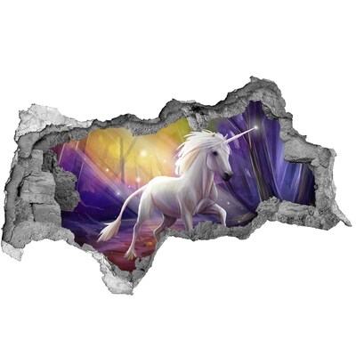 Dziura 3d fototapeta naklejka Jednorożec