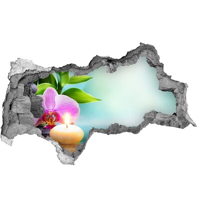 Samoprzylepna dziura naklejka Orchidea bambus