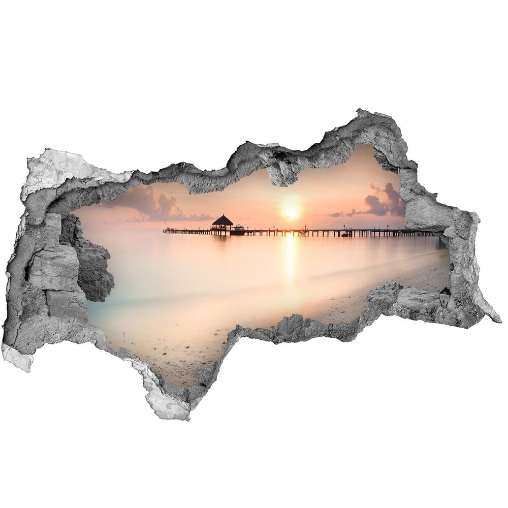 naklejka fototapeta 3D widok Plaża Malediwy
