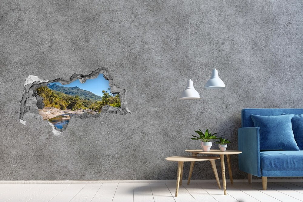 naklejka fototapeta 3D na ścianę Rzeka w lesie
