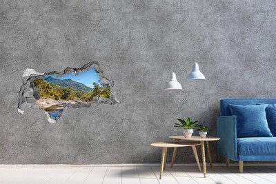 naklejka fototapeta 3D na ścianę Rzeka w lesie