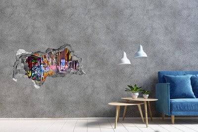 Samoprzylepna dziura na ścianę Kolorowe graffiti