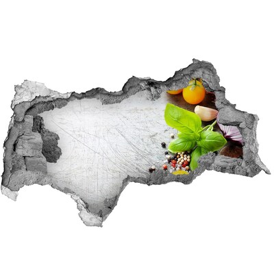 Naklejka 3D dziura samoprzylepna Kwiaty i ważki