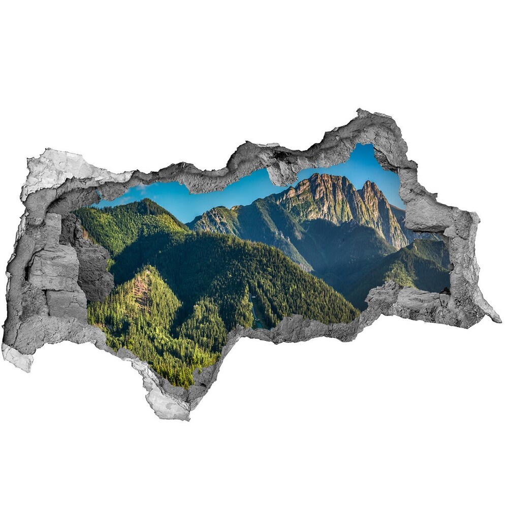 Samoprzylepna dziura na ścianę Jezioro w górach