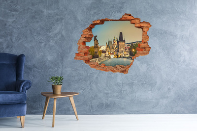 Fototapeta dziura na ścianę Most Praga Czechy