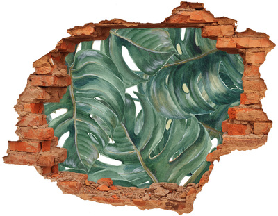 Naklejka 3D dziura samoprzylepna Monstera