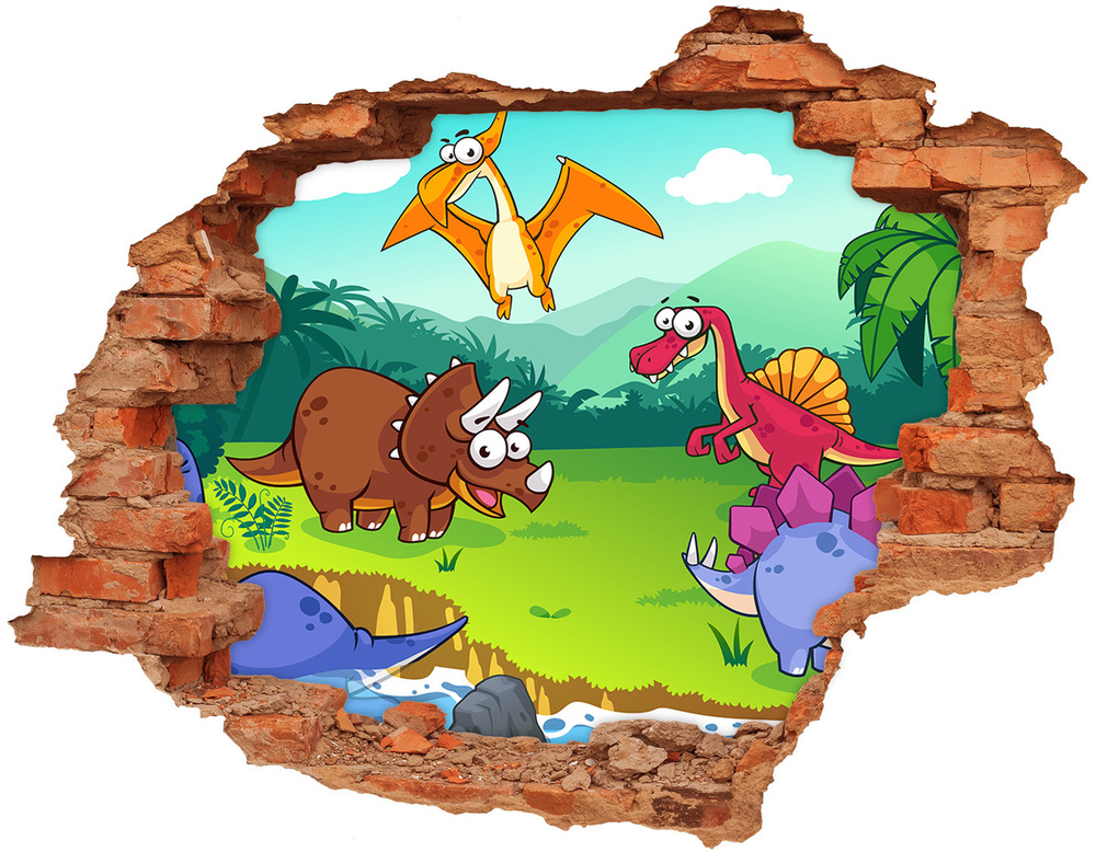 Samoprzylepna naklejka na ścianę Dinozaury