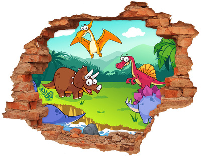 Samoprzylepna naklejka na ścianę Dinozaury