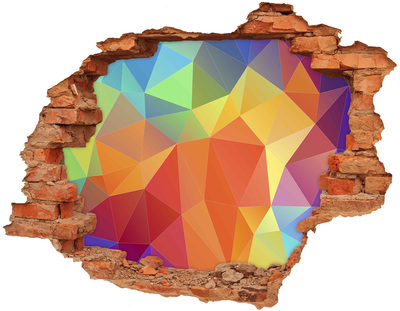 Samoprzylepna dziura na ścianę Geometryczne tło