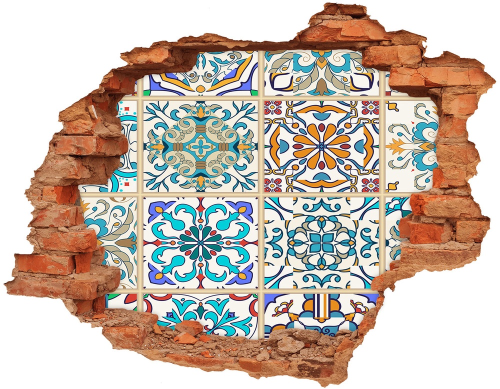 Fototapeta dziura na ścianę Ceramiczne płytki