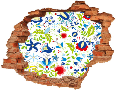 Naklejka 3D dziura na ścianę Etniczny wzór
