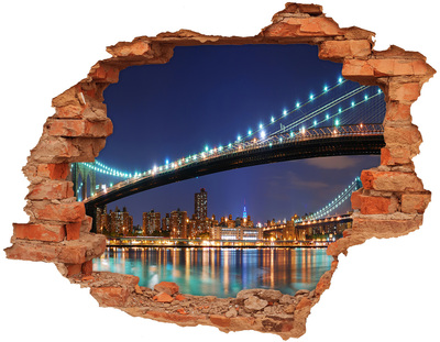 Fototapeta dziura na ścianę 3d Manhattan Nowy Jork