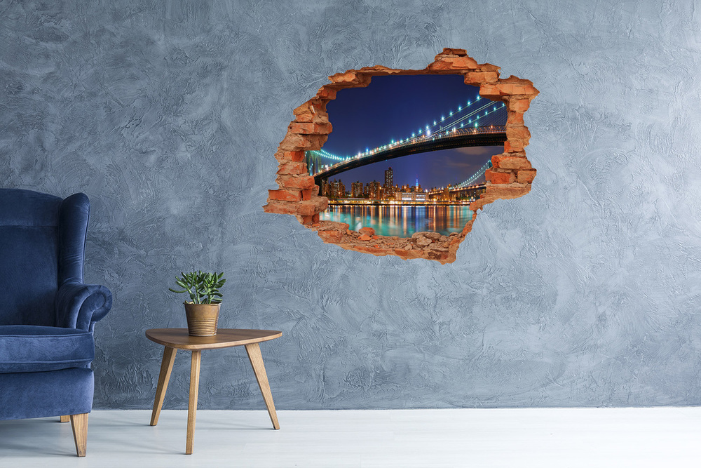 Fototapeta dziura na ścianę 3d Manhattan Nowy Jork