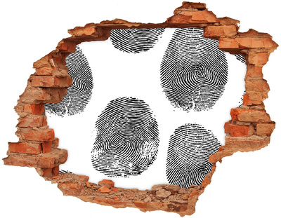 Fotoobraz dziura na ścianę Odciski palców