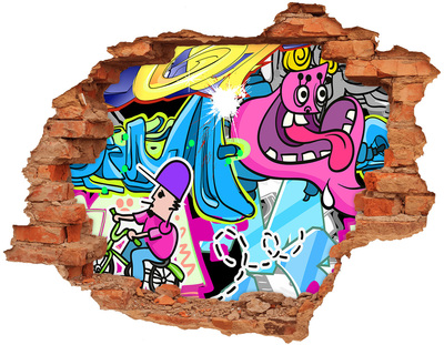 Foto zdjęcie dziura na ścianę Graffiti