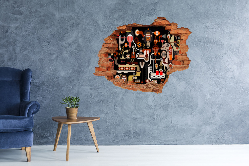 Dziura 3d fototapeta naklejka Produkcja kawy
