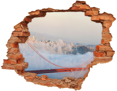 Fototapeta dziura na ścianę 3d Most San Francisco