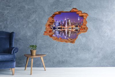 Fototapeta dziura na ścianę 3d Manhattan Nowy Jork