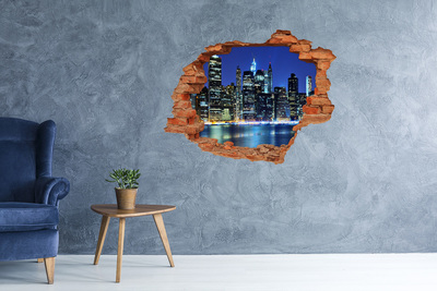 Fototapeta dziura na ścianę 3d Manhattan Nowy Jork
