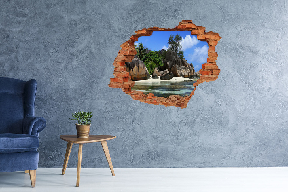 naklejka fototapeta 3D widok Seszele panorama