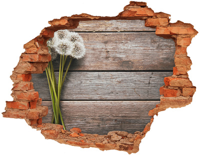 Samoprzylepna dziura naklejka Dmuchawce drewno