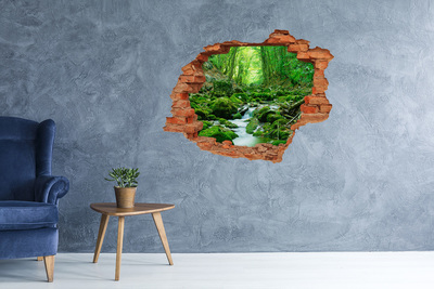 naklejka fototapeta 3D widok Strumień w lesie