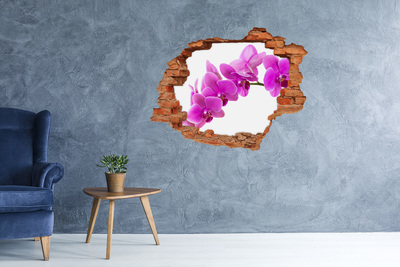 Samoprzylepna dziura naklejka Różowa orchidea