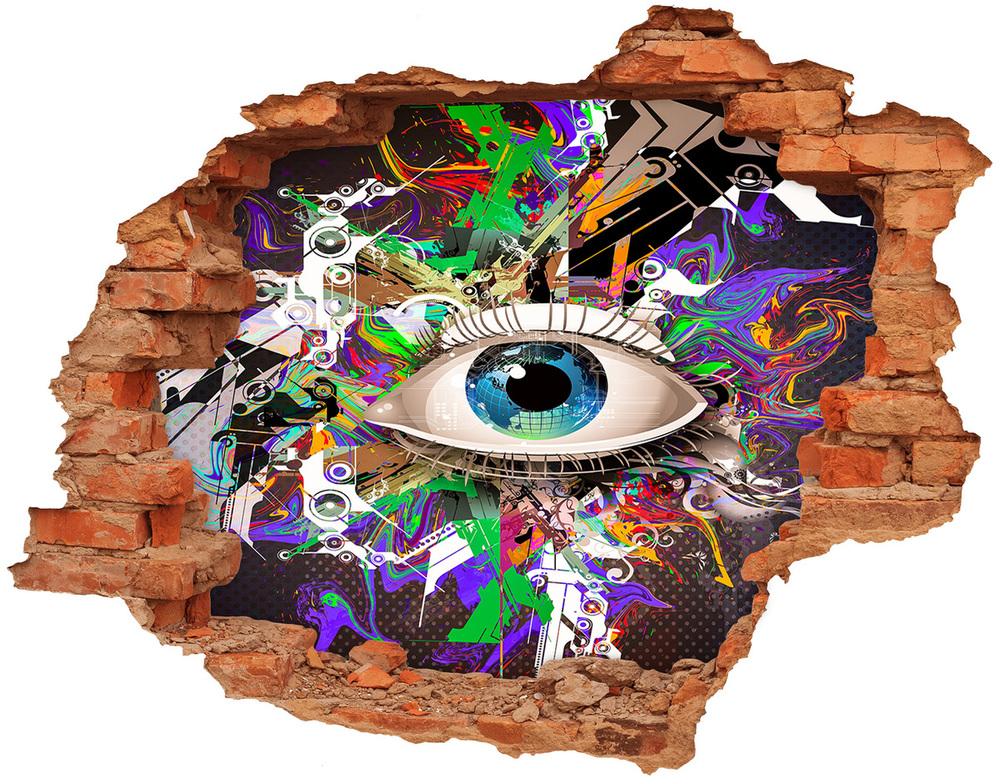 Dziura 3d fototapeta naklejka Abstrakcyjne oko