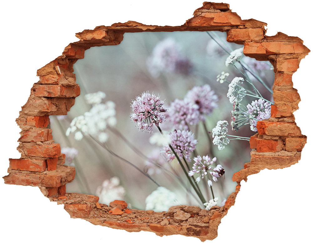 Samoprzylepna dziura na ścianę Dzikie kwiaty
