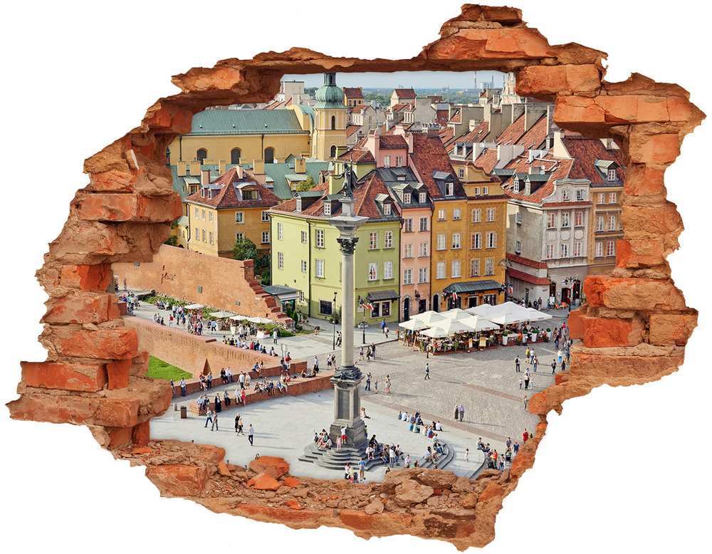 Fototapeta dziura na ścianę 3d Warszawa Polska