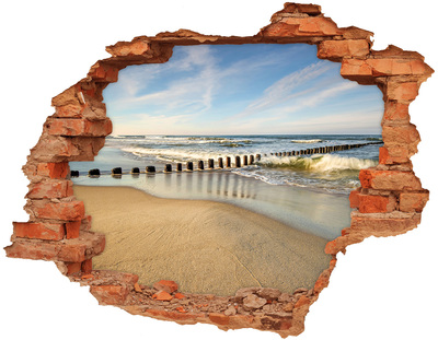 naklejka fototapeta 3D Plaża nad Bałtykiem