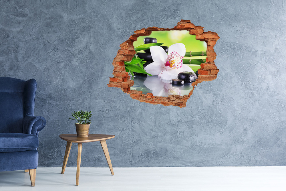 Samoprzylepna dziura na ścianę naklejka Orchidea