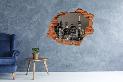 Fototapeta dziura na ścianę 3d Manhattan Nowy Jork