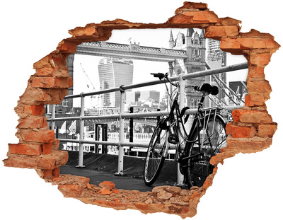 Fototapeta dziura na ścianę 3d Rower w Londynie
