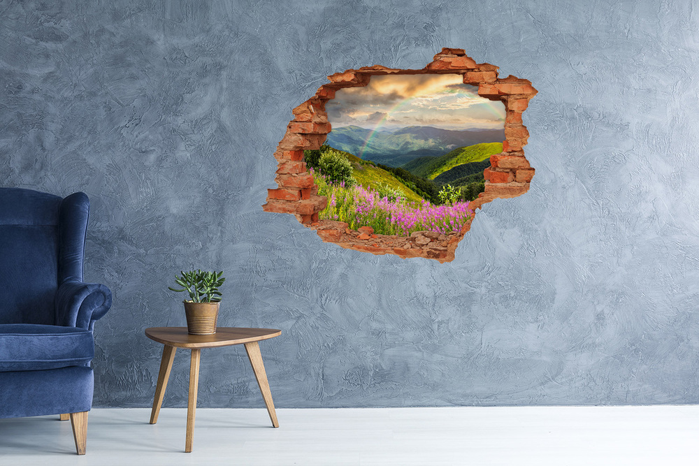 naklejka fototapeta 3D widok Górski pejzaż