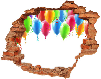 Fototapeta dziura na ścianę Kolorowe balony