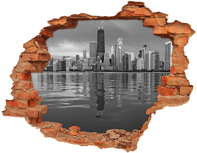 Fototapeta dziura na ścianę 3d naklejka Chicago