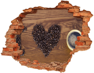 Fototapeta dziura na ścianę I love coffee