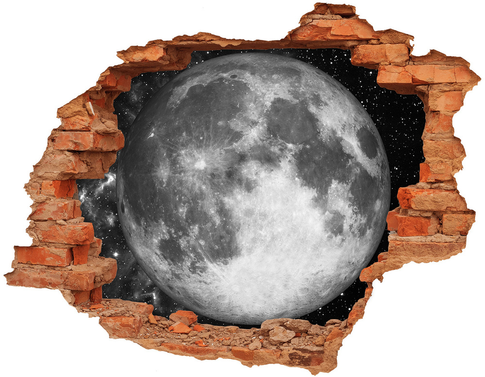 Foto zdjęcie dziura na ścianę Księżyc