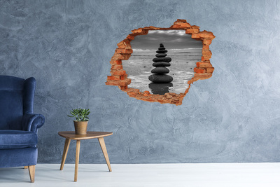 Dziura 3d fototapeta naklejka Balans kamienie