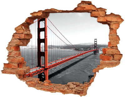 Fototapeta dziura na ścianę 3d Most San Francisco