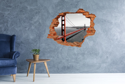 Fototapeta dziura na ścianę 3d Most San Francisco