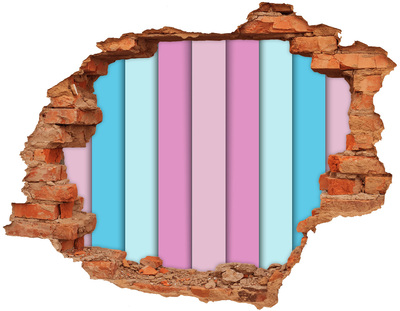 Dziura 3d fototapeta naklejka Kolorowe paski