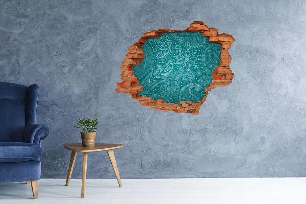 Dziura 3d fototapeta naklejka Ornamenty