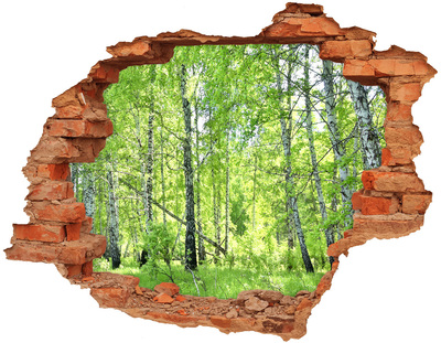 Samoprzylepna dziura naklejka Las brzozowy
