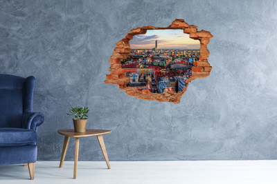 Fototapeta dziura na ścianę 3d Panorama Wrocławia