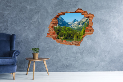 naklejka fototapeta 3D widok Jezioro w górach